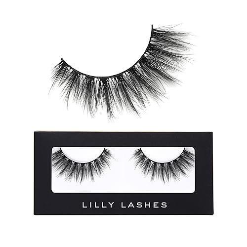 Lilly Lashes Premium Synthetic Lashes LA, Fake Eyelashes Natural Look, Full Bodied Natural Look, False Lashes, Vegan Strip Lash, Reusable Up to 10 Wears, 15mm | Amazon (US)