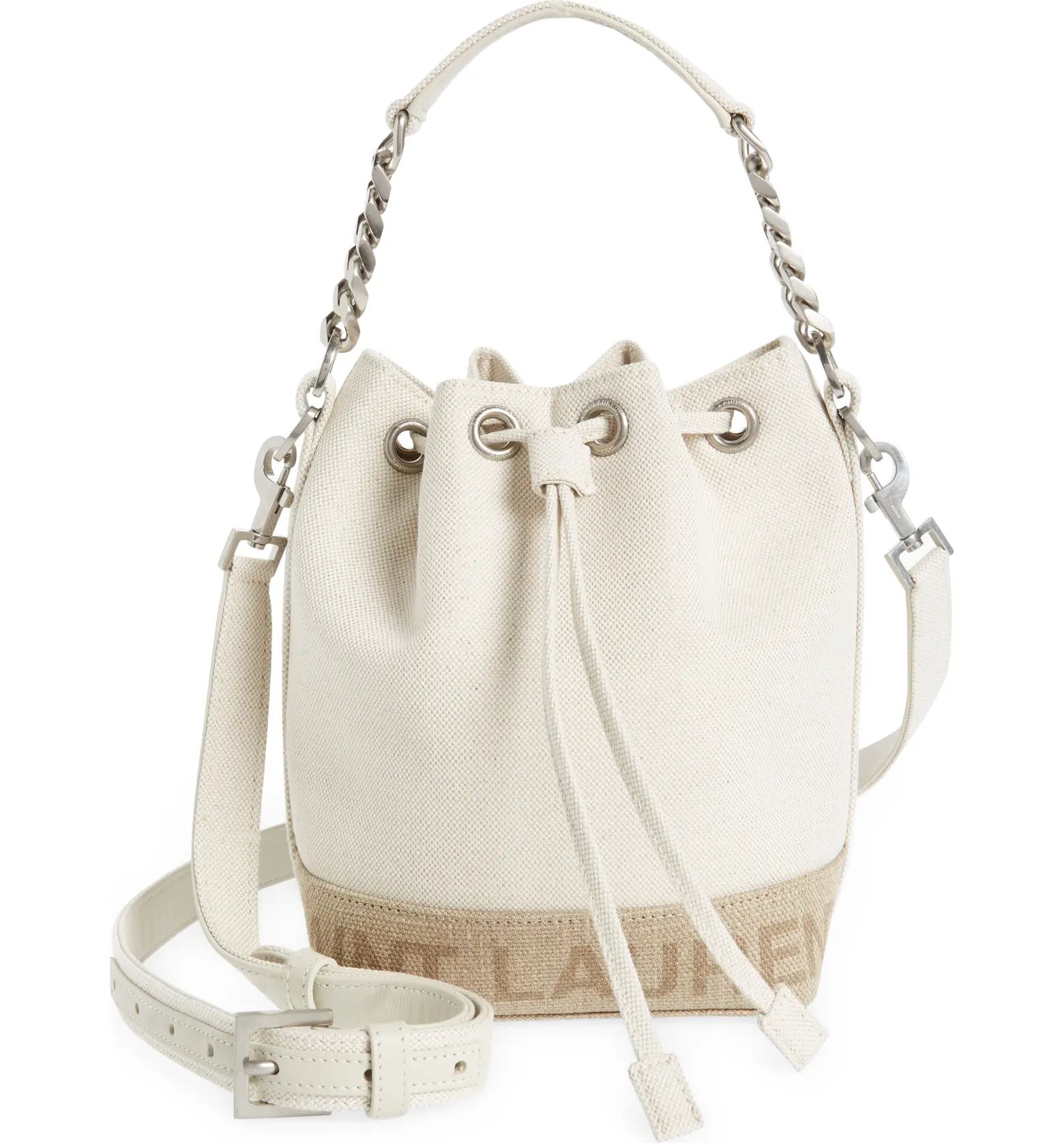 Saint Laurent Mini Rive Gauche Canvas Bucket Bag | Nordstrom | Nordstrom