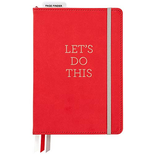 C.R. Gibson Red Leatherette "Let's Do This" Dot Grid Notebook Journal, 6" W x 8.5" L, 240 Pages | Amazon (US)