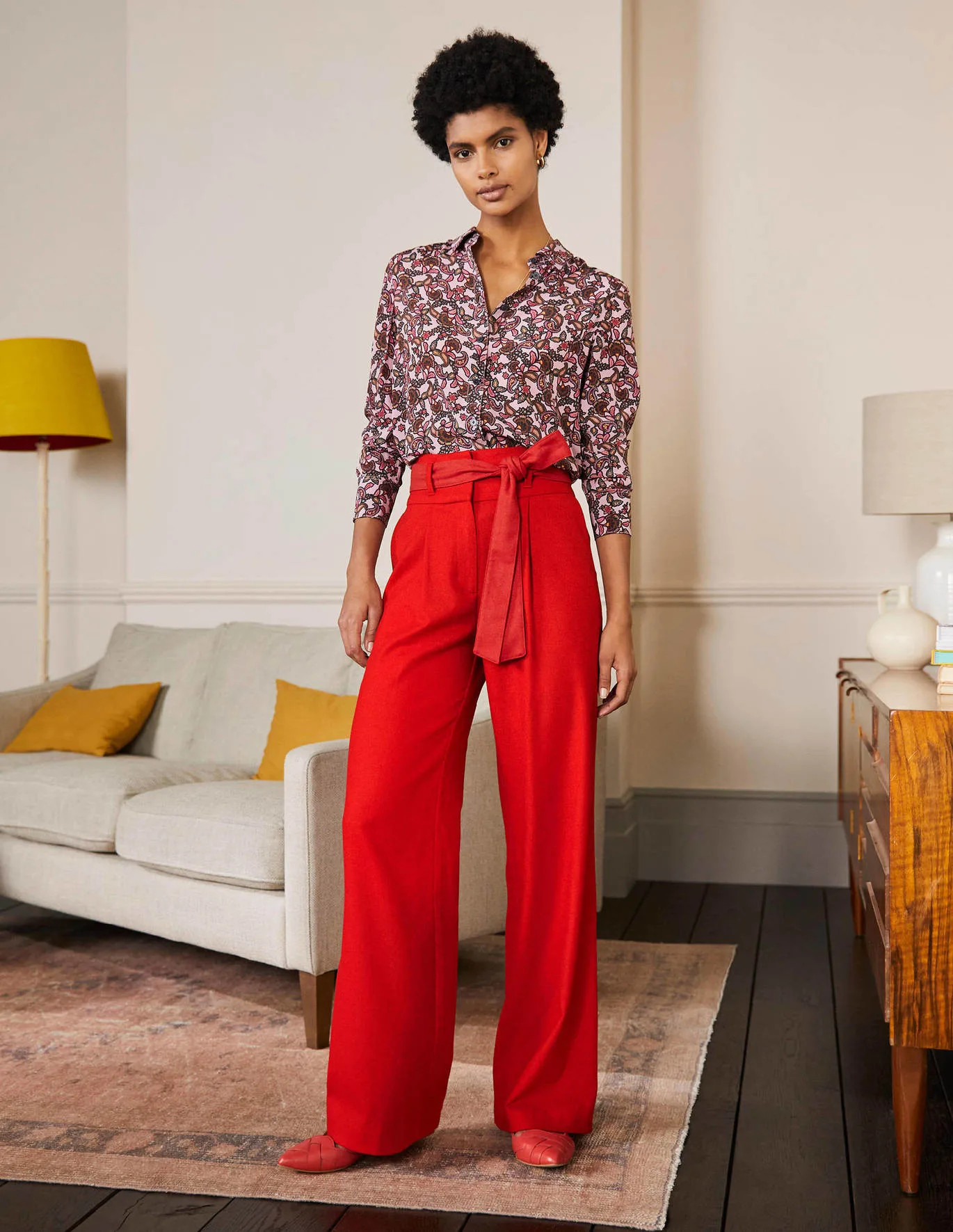Tie Waist Wide Leg Pants | Boden (US)