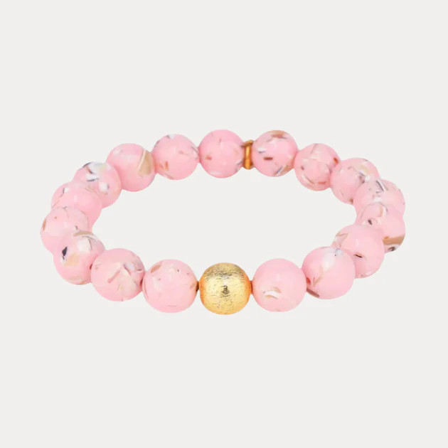 Marble Beaded Bracelet - Blush | BuDhaGirl