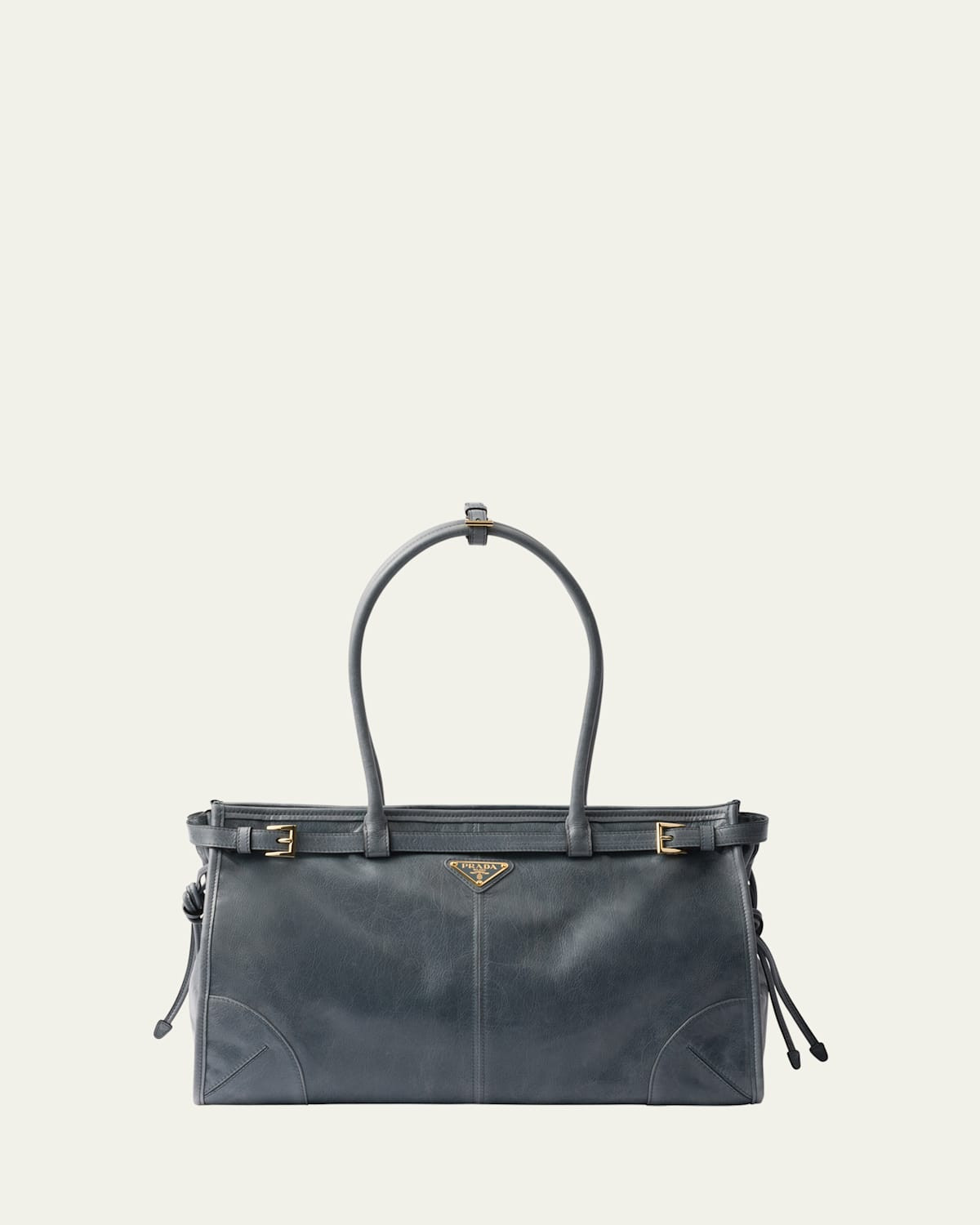 Large Buckle Leather Shoulder Bag | Bergdorf Goodman
