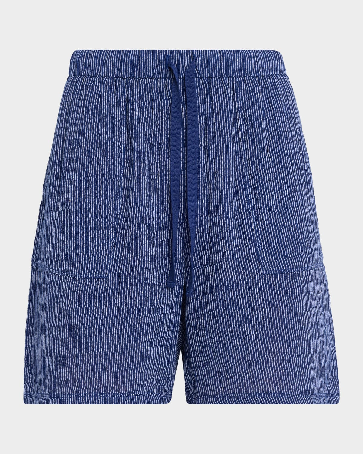 Striped Gauzy Organic Cotton Shorts | Neiman Marcus