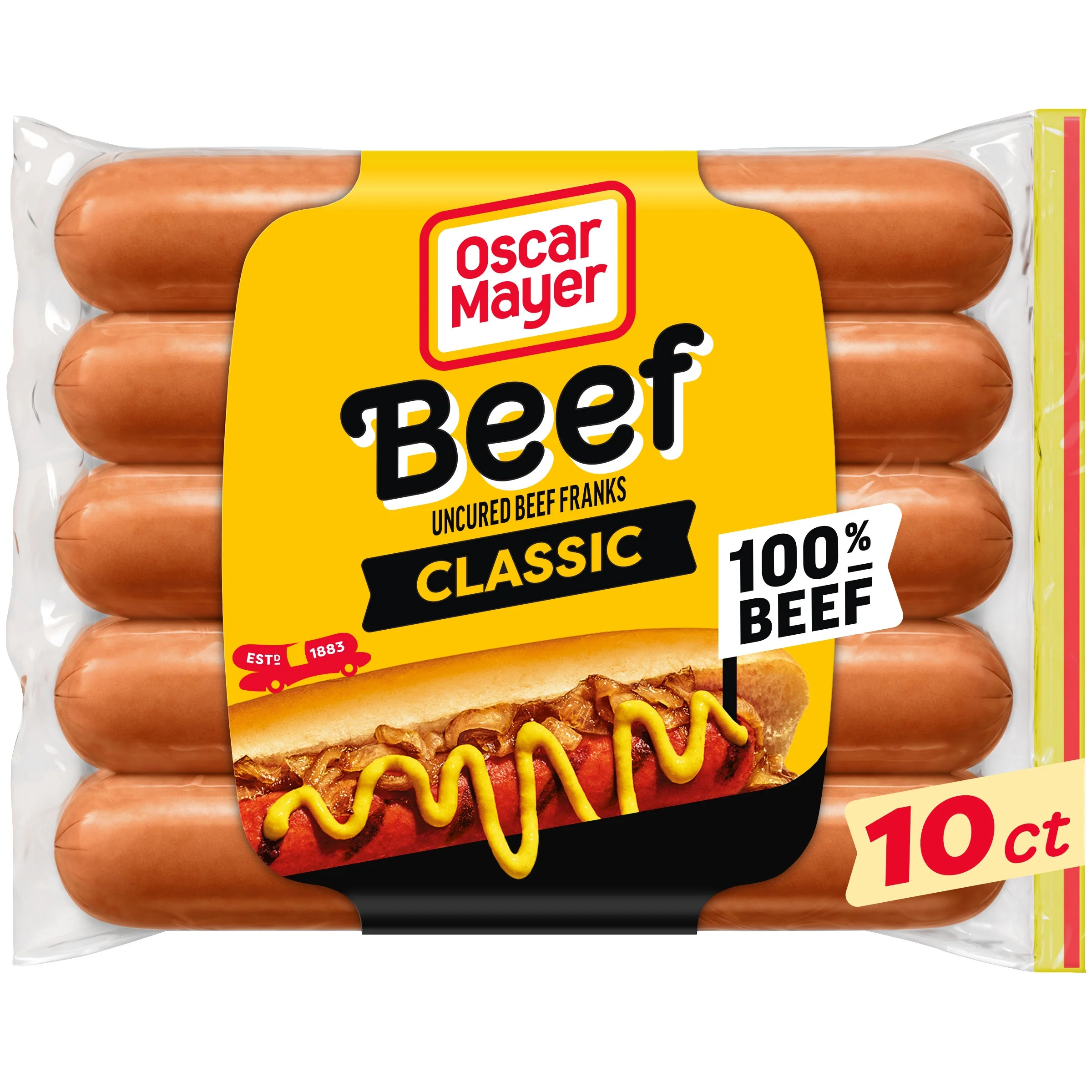 Oscar Mayer Classic Uncured Beef Franks Hot Dogs, 10 ct Pack | Walmart (US)