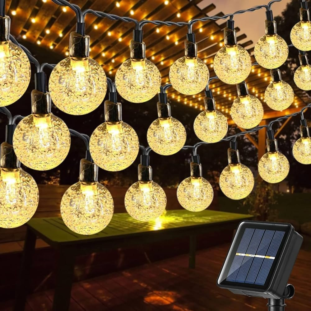 Toodour Solar String Lights Outdoor, 56ft 100 LED Globe String Lights with 8 Modes, Waterproof So... | Amazon (US)