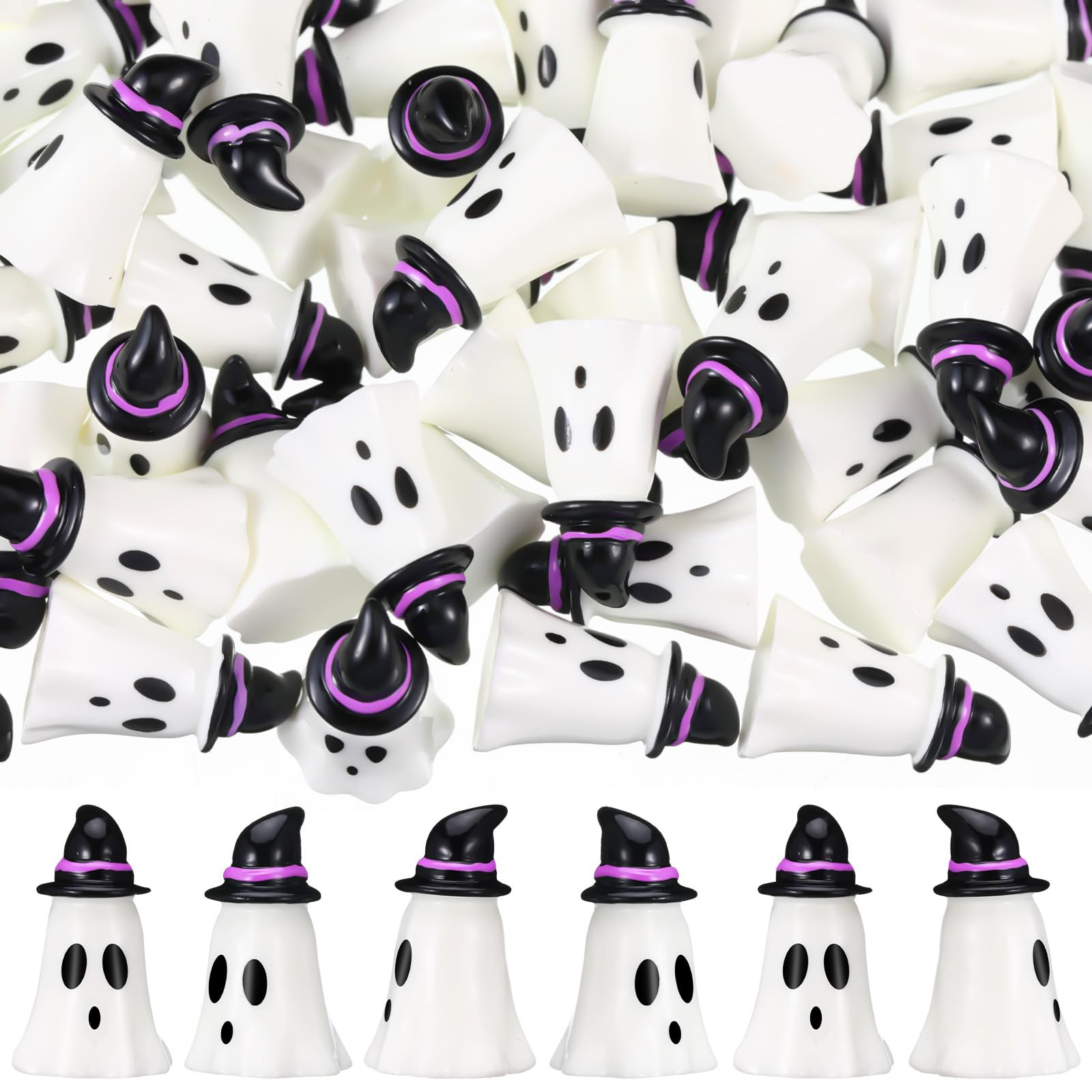 50 Pcs Mini Halloween Miniatures Figurines Resin Tiny Resin Figures Ornaments for Halloween Party... | Amazon (US)