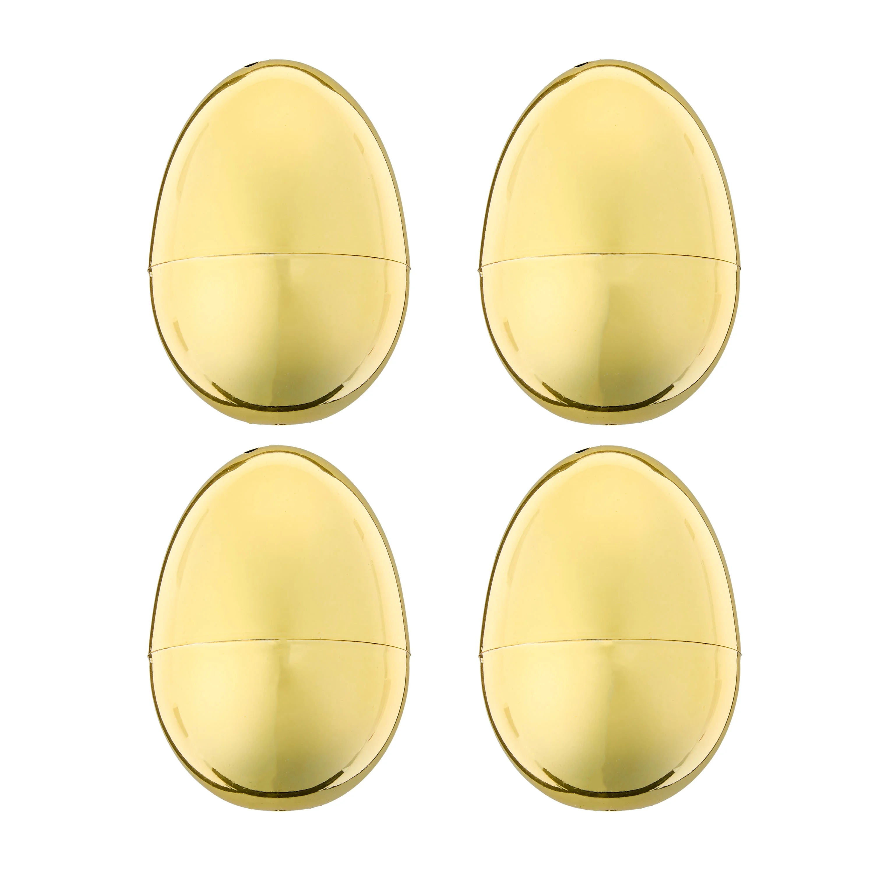 Gold Metallic Eggs, 4", 4 Count, Easter by Way To Celebrate | Walmart (US)