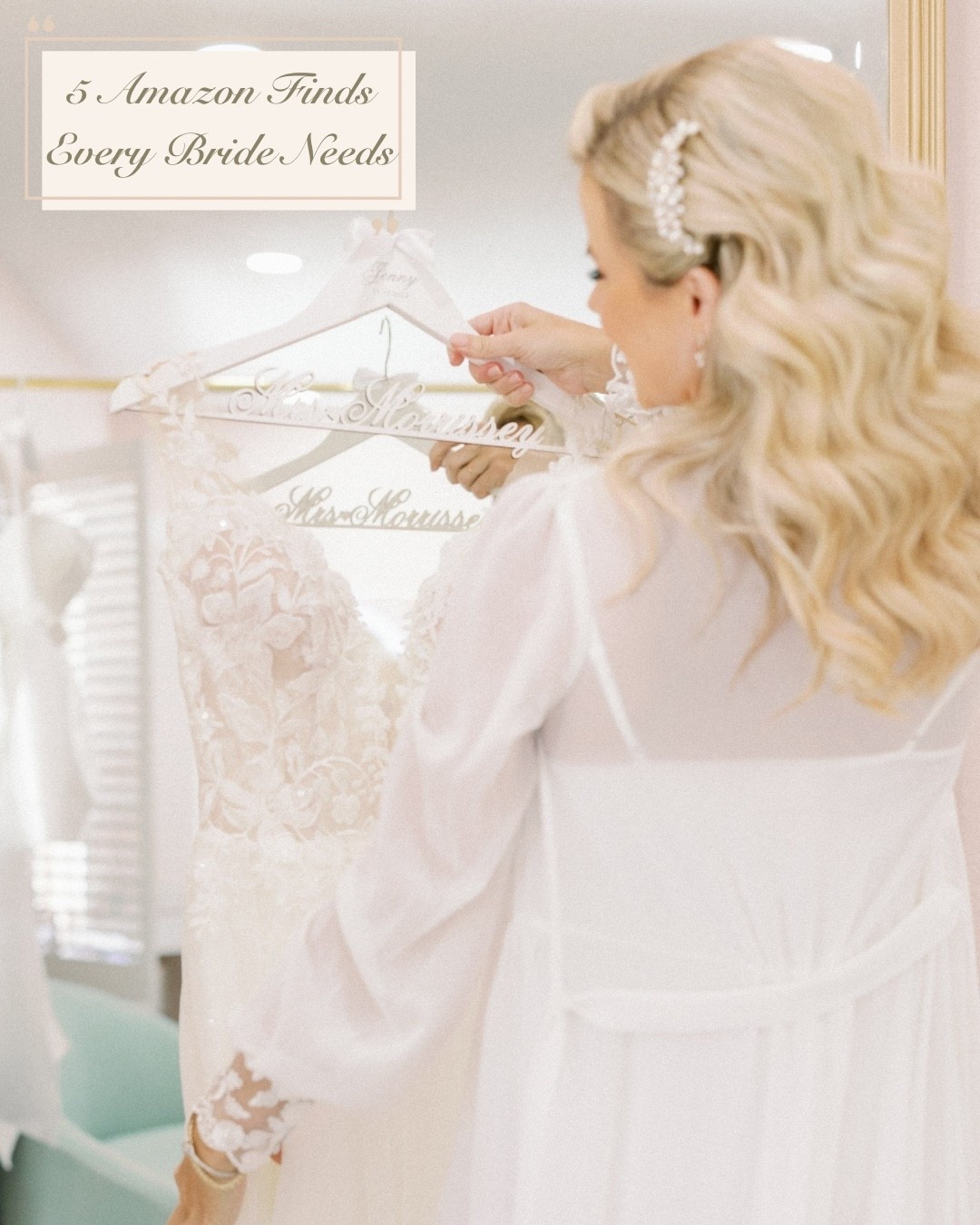 These 5 Amazon finds could save any bride’s wedding day 🤍✨

From last minute dress fixes to touch ups before photos, these are the bridal essentials every bride should have in her getting ready suite.

Practical, aesthetic, and the kind of items no one thinks about until they NEED them 😅

#LTKWedding #LTKBride
#BrideToBe #WeddingAmazonFinds
#WeddingDayEssentials #AmazonFinds #BridalEssentials
#WeddingMustHaves #BrideEra
#WeddingPlanning #WeddingInspo
#FutureMrs #BridalStyle #BrideLife
#AmazonFavorites #NeutralBride #LuxuryBride #ModernBride
#BridalSuite