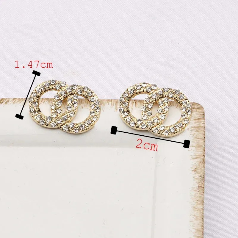 19Style Mixed Earring Simple Sier Ear Stud Famous Women Geometry Cross Round Crystal Rhie Pearl E... | DHGate