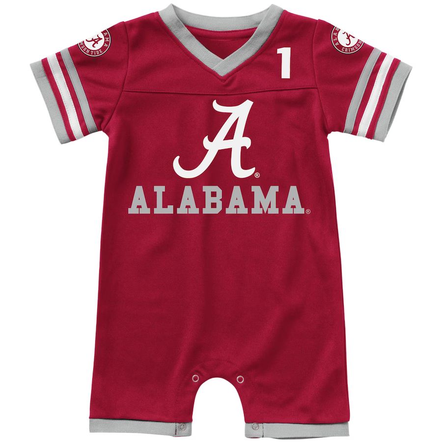 Alabama Crimson Tide Colosseum Infant Bumpo Football Romper - Crimson | Fanatics