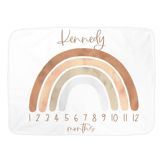 Boho Rainbow Milestone Blanket / Neutral / Personalized | Etsy | Etsy (US)
