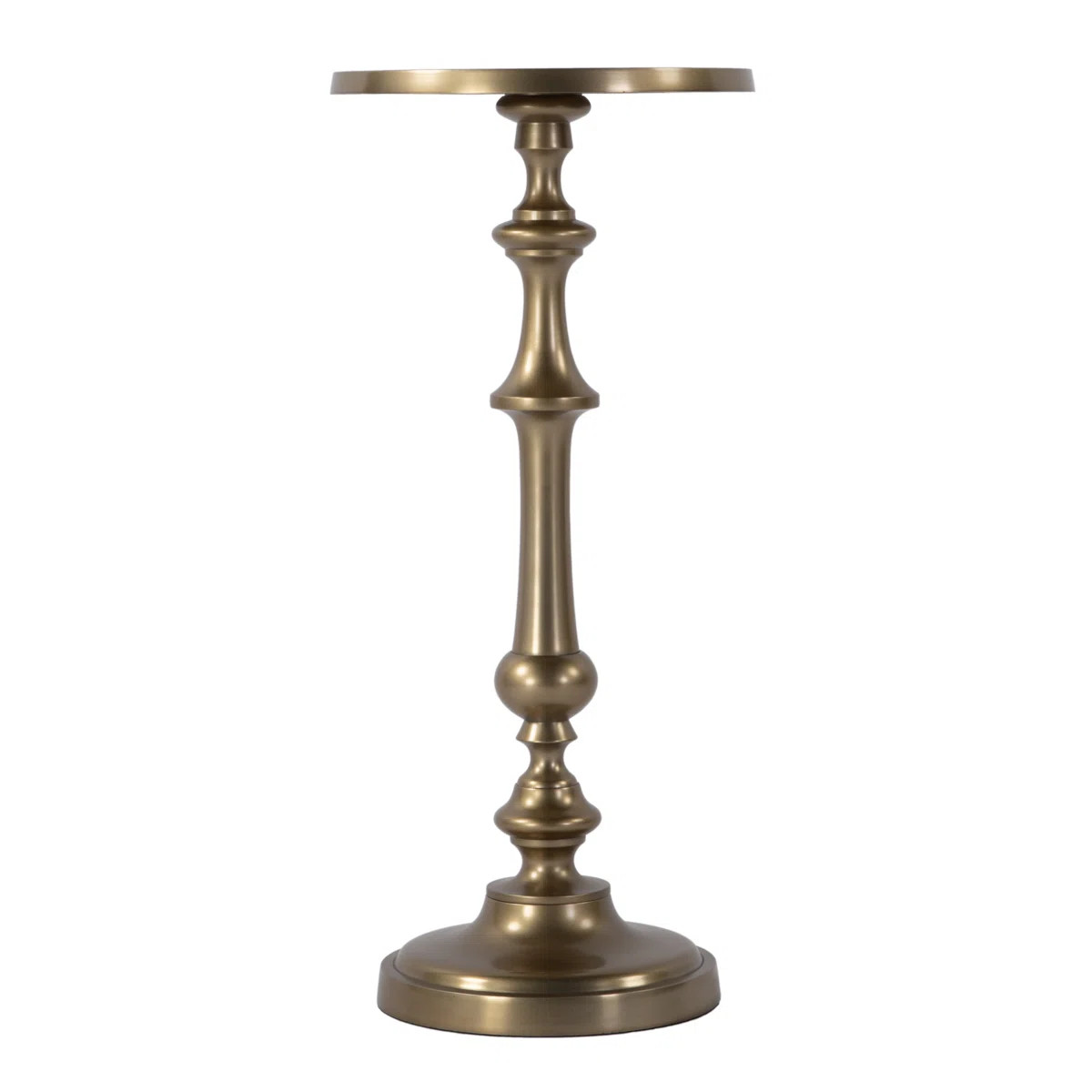 Bartel 10.25 in. W Round Metal Pedestal Base End Table | Wayfair North America