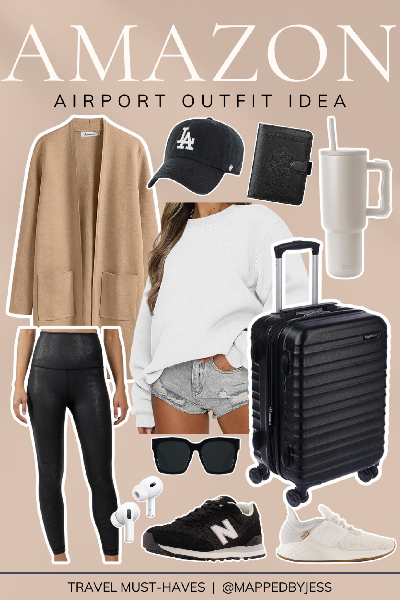 Wondering what to wear at the airport or on the plane? This cute and comfortable airport outfit idea from Amazon is perfect for you! ✈️

[neutral outfit, comfortable outfit for plane, tan cardigan, khaki cardigan, beige cardigan, light brown cardigan, camel cardigan, black leggings, white workout top, black workout top, tan carry on suitcase, stylish travel day outfit, amazon fashion, amazon influencer, found it on amazon, amazon travel essentials, amazon travel favorites, amazon travel finds, simple outfit idea for traveling, road trip outfit idea, black and white outfit, black white and tan outfit, black and camel, 2023 fall outfit idea, amazon fall finds 2023, white pullover, white sweater, black carry on, neutral amazon outfit]

#LTKtravel #LTKeurope #LTKfindsunder50