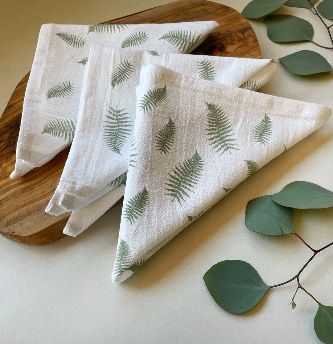 Holiday Napkins Pine Napkin Christmas Napkin Reusable Napkins - Etsy | Etsy (US)