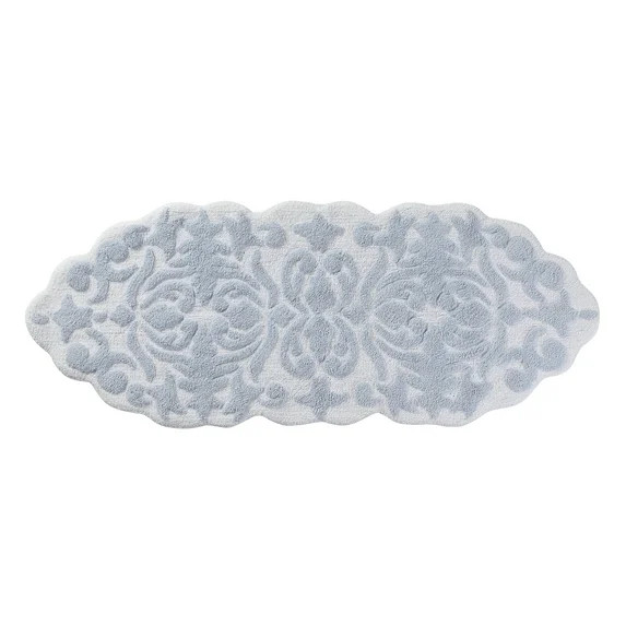 My Texas House Mallory Blue Medallion Cotton Tufted Bath Rug Runner, 24" x 60" | Walmart (US)