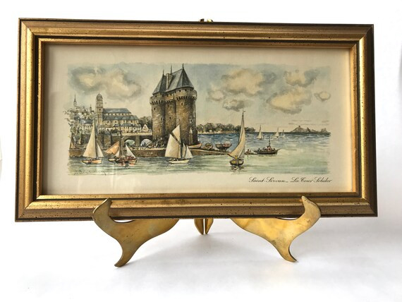 Vintage French Saint Servan  La Cour Soldier Art Signed - Etsy | Etsy (US)