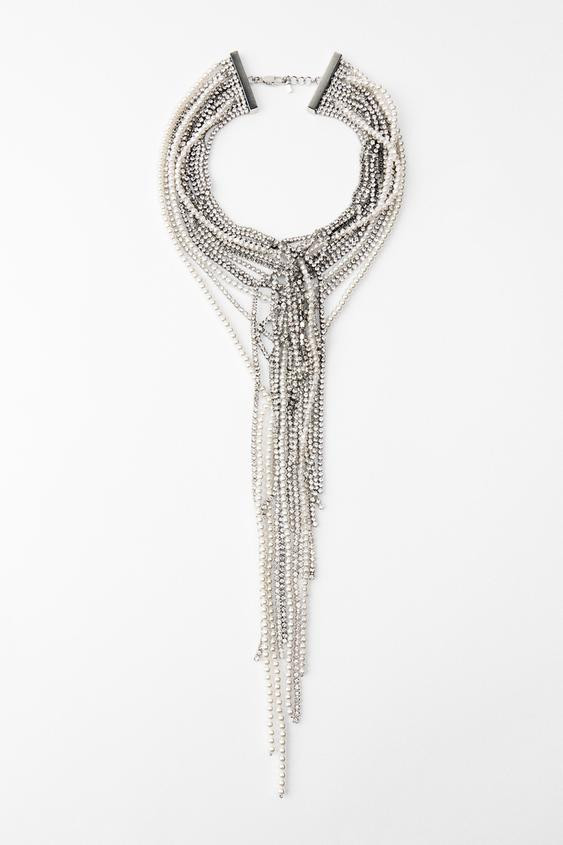 PEARL GEM NECKLACE | Zara US