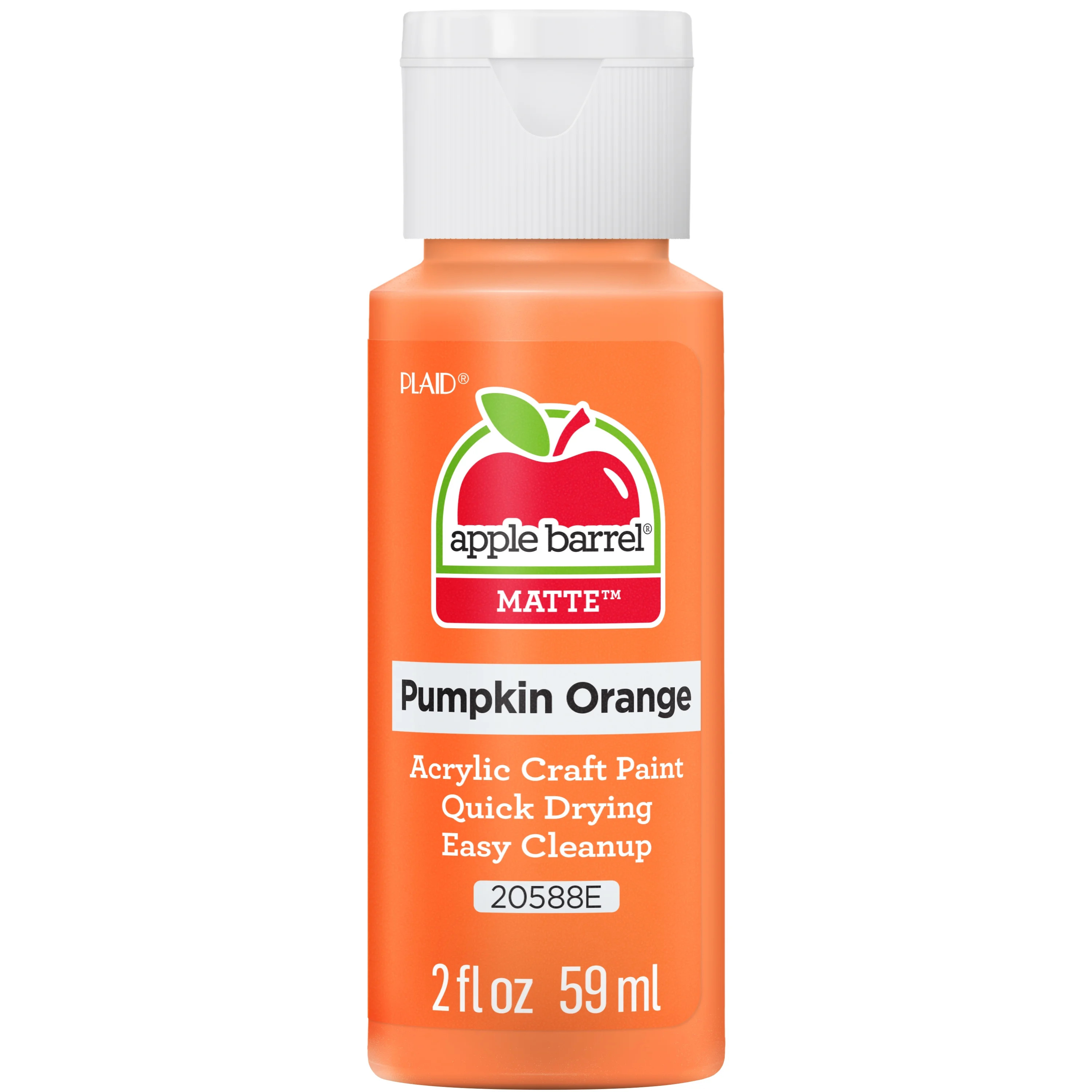 Apple Barrel Acrylic Craft Paint, Matte Finish, Pumpkin Orange, 2 fl oz | Walmart (US)