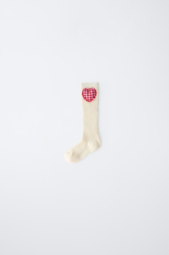 GINGHAM HEART SOCKS | Zara US
