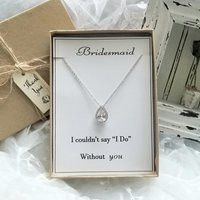 Single Big Tear Drop Necklace. Tearls Drop Silver | Etsy (US)