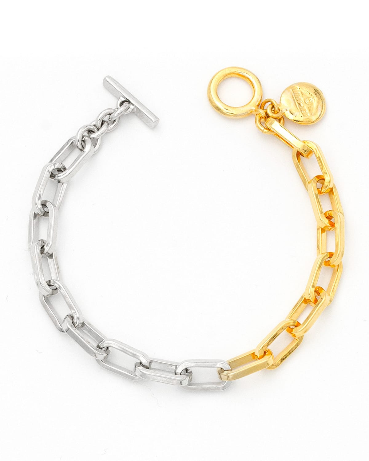 Two-Tone Link Bracelet, Gold/Silver | Neiman Marcus