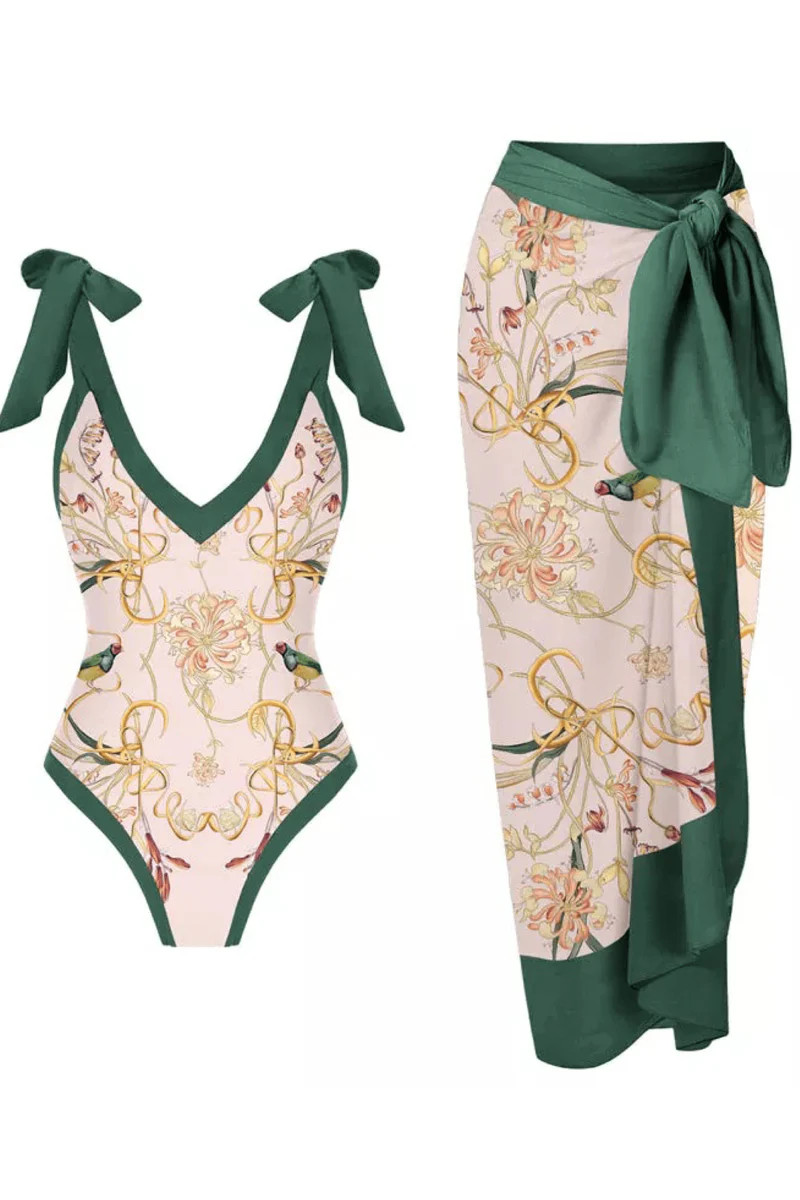 Jessica Bara Susie Printed One Piece and Sarong Two Piece Set | JESSICA BARA