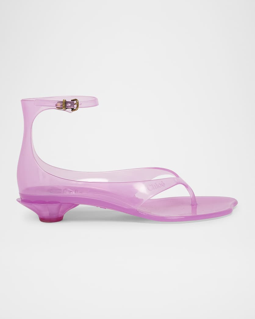 Jelly Thong Ankle-Strap Sandals | Neiman Marcus