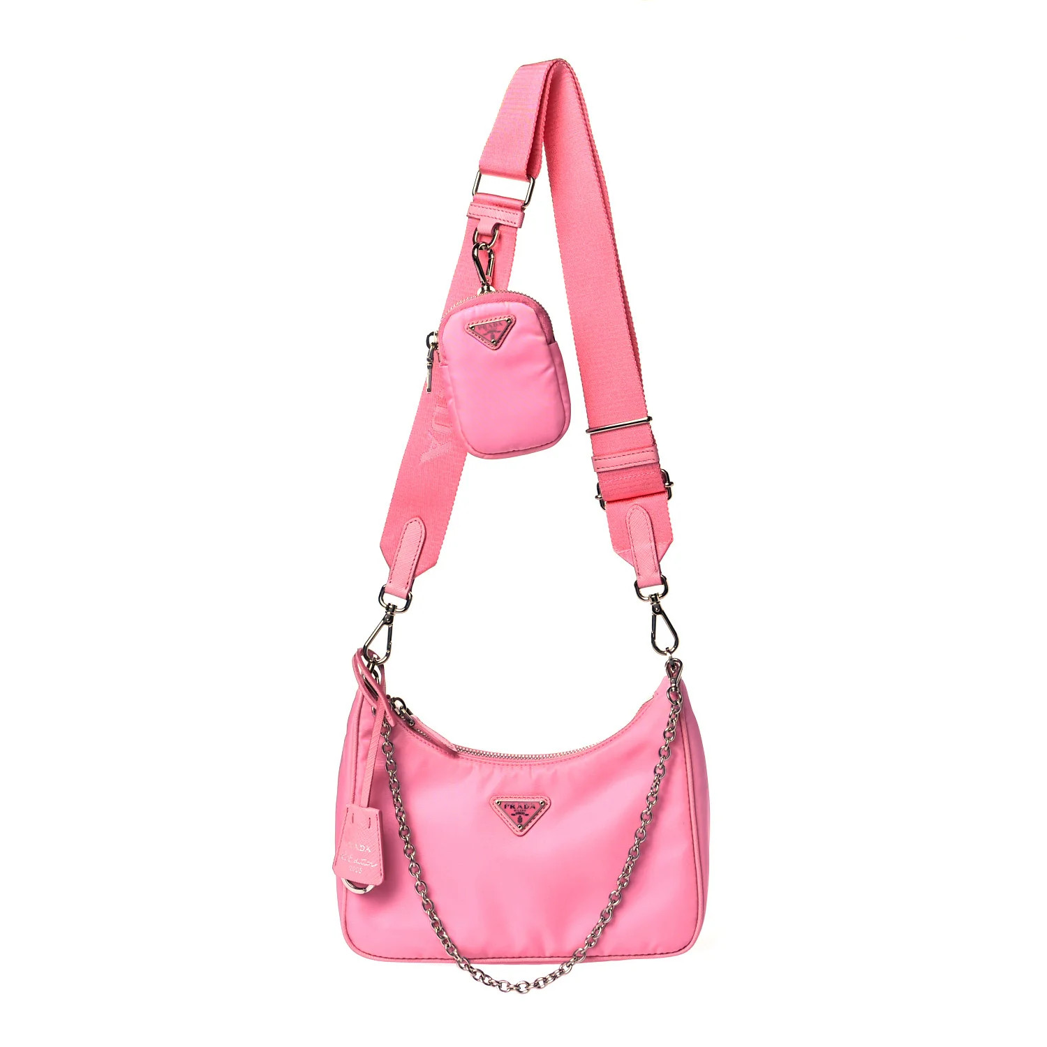 PRADA Nylon Re-Edition 2005 Shoulder Bag Rosa | FASHIONPHILE | Fashionphile