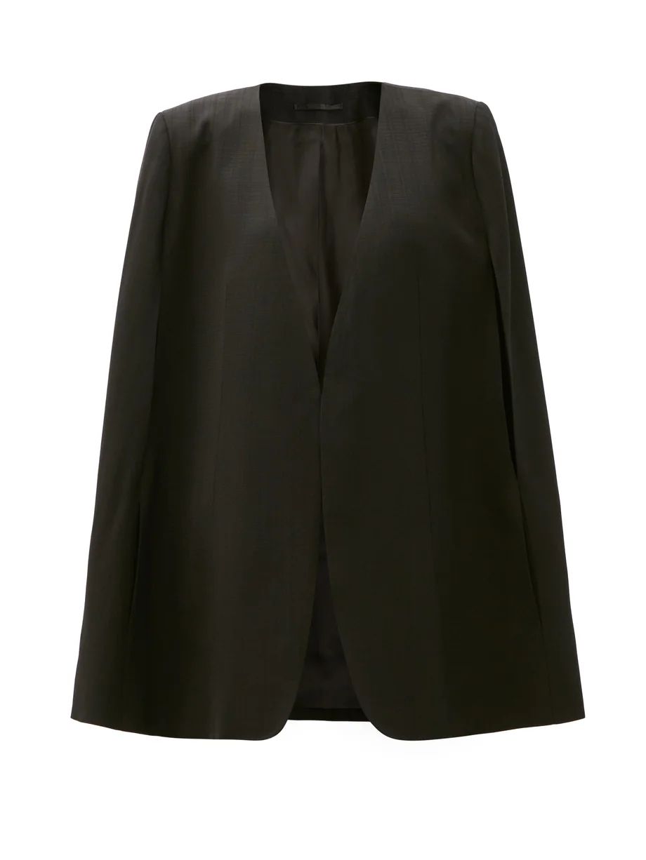 Padded-shoulder twill cape | Matches (US)
