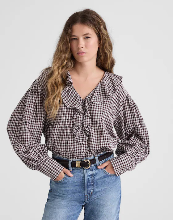 Ruffled Pintuck Top | Madewell