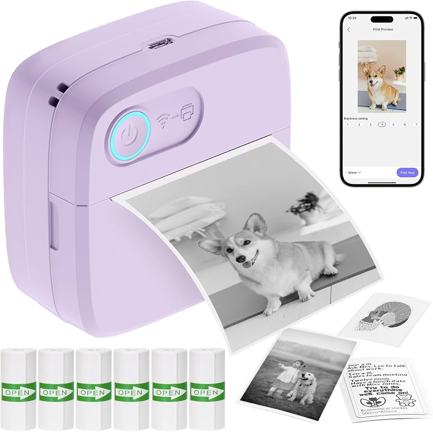 Mini Sticker Printer - Bluetooth Thermal Label Printer for To-Do Lists, Journaling, Scrapbooking,... | Amazon (US)