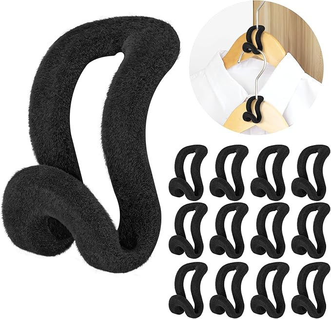 Clothes Hanger Connector Hooks, 60 Pcs Heavy Duty Velvet Clothes Hangers with Cascading Hook, Spa... | Amazon (US)
