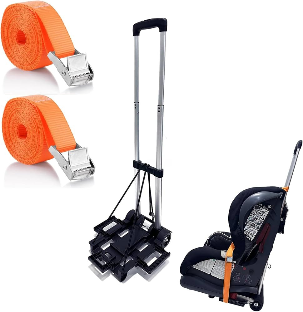 Car Seat Travel Cart for Airport - Carseat Roller for Traveling. Extendable Base Plate, Foldable,... | Amazon (US)