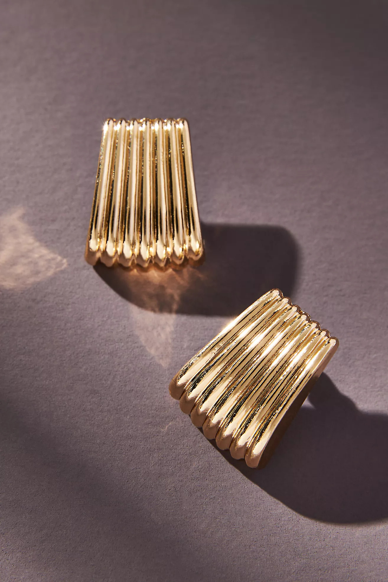 The Restored Vintage Collection: Ribbed Post Earrings | Anthropologie (US)