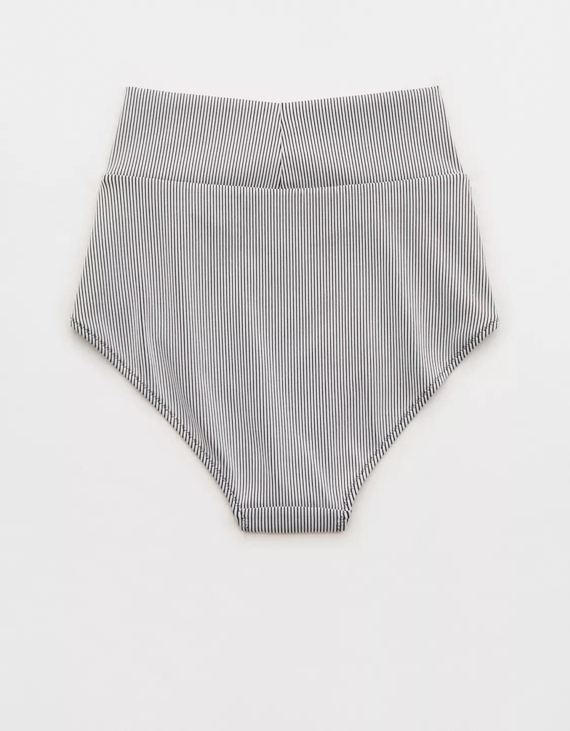Aerie Ribbed High Waisted Full Coverage Crossover Bikini Bottom | Aerie