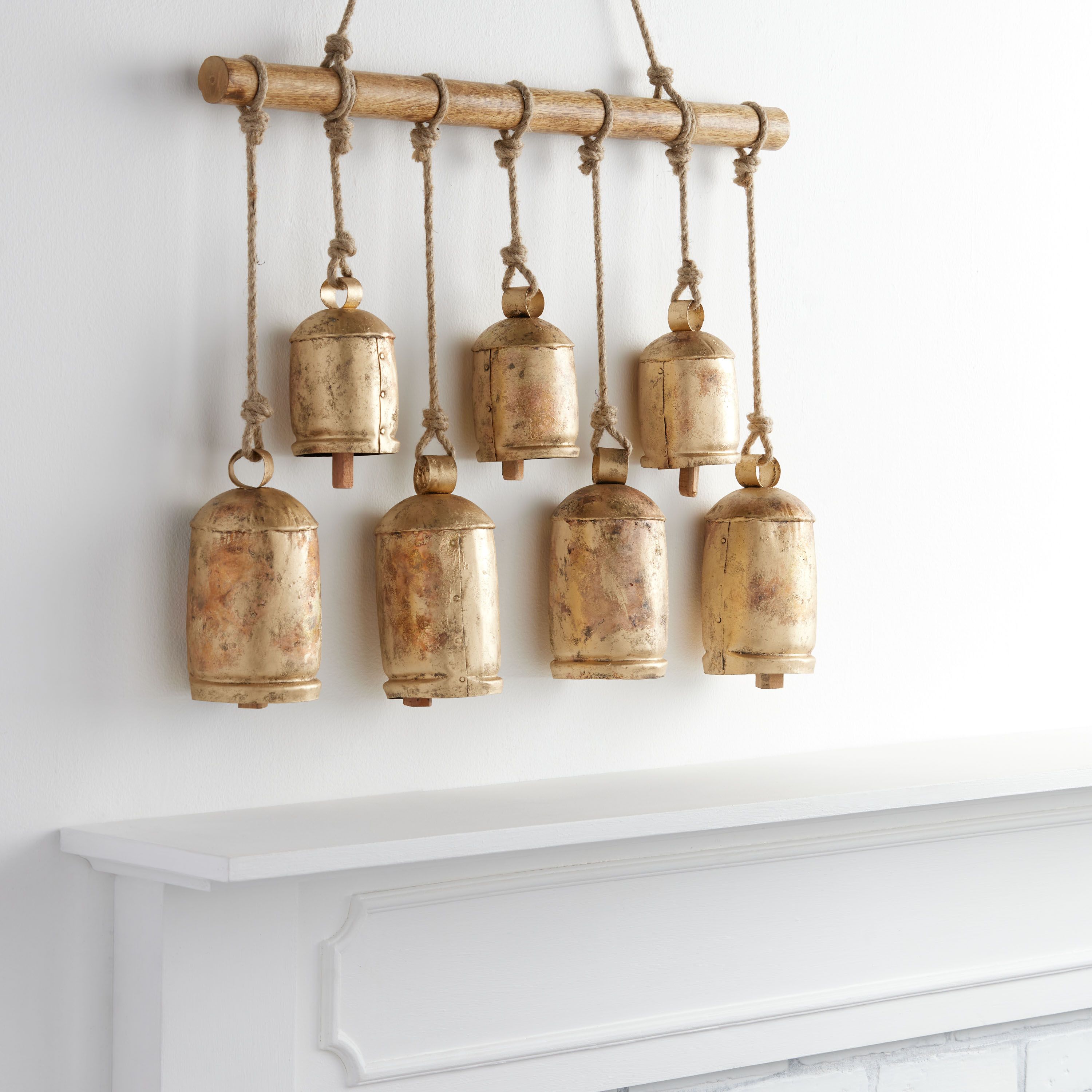 Large Gold Metal Bells Hanging Decor | World Market