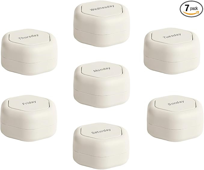 Cadence Travel Containers - Pill Case Set - Magnetic Travel Capsules,Daily Medicine Organizer for... | Amazon (US)