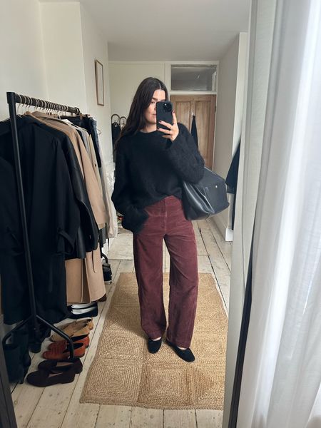 An autumn outfit that I’d for an evening out with friends - loving corduroy right now
- Toteme fluffy jumper (I’ve linked a good dupe from H&M - I’d wear a M in that)
- Preloved Celine hobo bag (again I’ve found a good dupe) 
- Apiece Apart Cords (I wear these in a US6, I’d say they come up big) 
- Flattered Mules (if you’re between sizes I’d go for the size up) 


#LTKeurope #LTKstyletip #LTKSeasonal