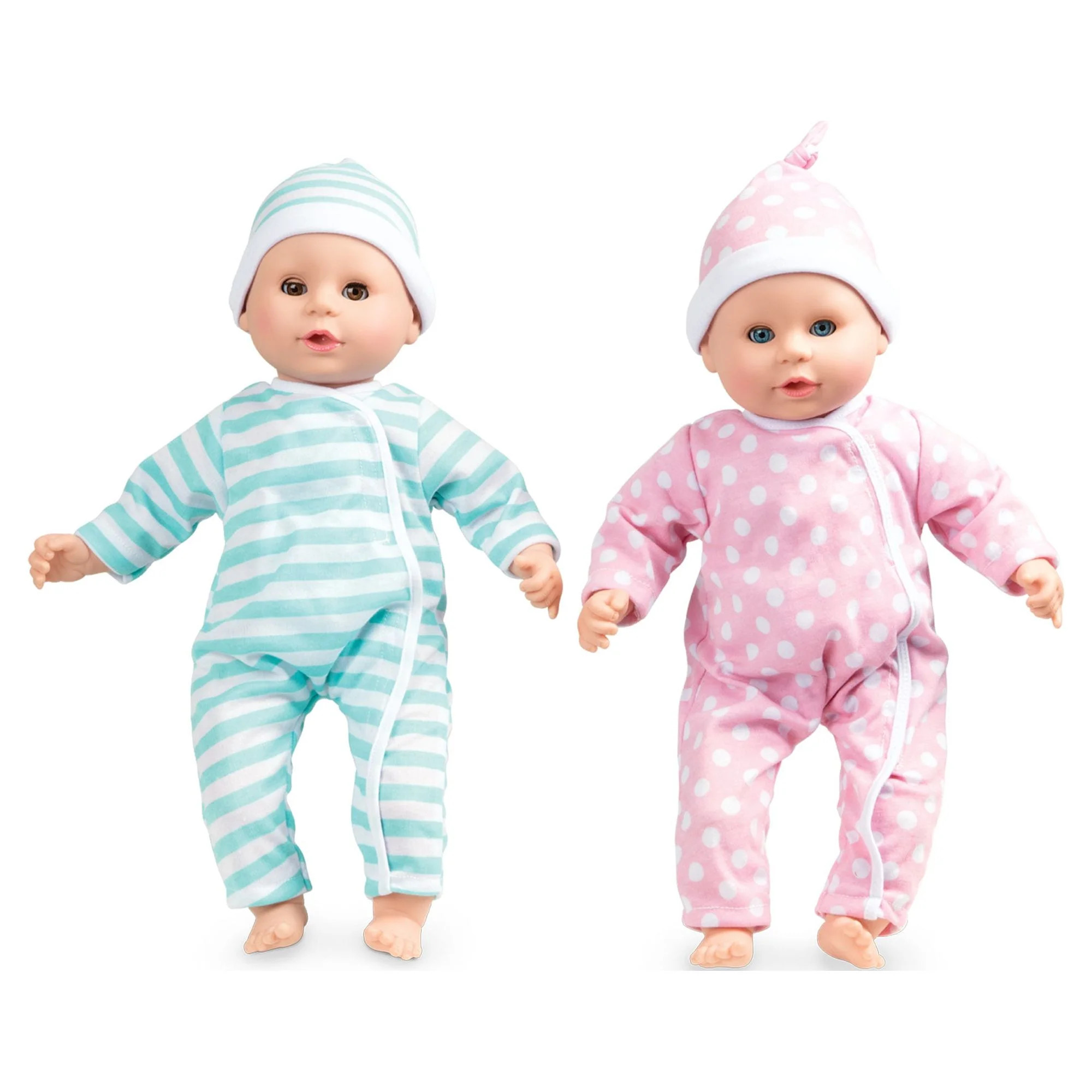Melissa & Doug Mine to Love Twins Luke & Lucy 15” Light Skin-Tone Boy and Girl Baby Dolls with ... | Walmart (US)