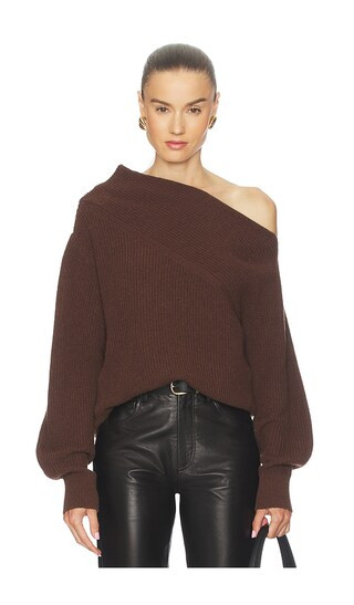 Hart Off Shoulder Pullover in Cordovan | Revolve Clothing (Global)