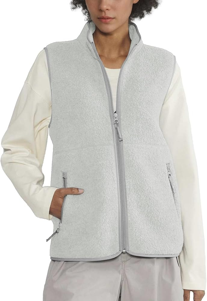 Hixiaohe Sherpa Fleece Vest for Women Trendy Warm Sleeveless Vests Jacket Lightweight Zip Coats w... | Amazon (US)