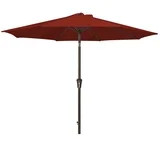 NAPWANT 9ft Patio Umbrella, 8 Sturdy Ribs Outdoor Table Umbrella with Push-Button Tilt & Crank for Garden, Deck, and Pool Dark-Red | Walmart (US)