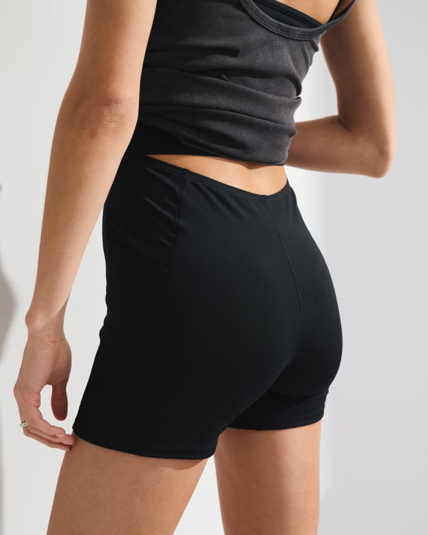 YPB On The Go Double-Layered Mini Dress | Abercrombie & Fitch (US)