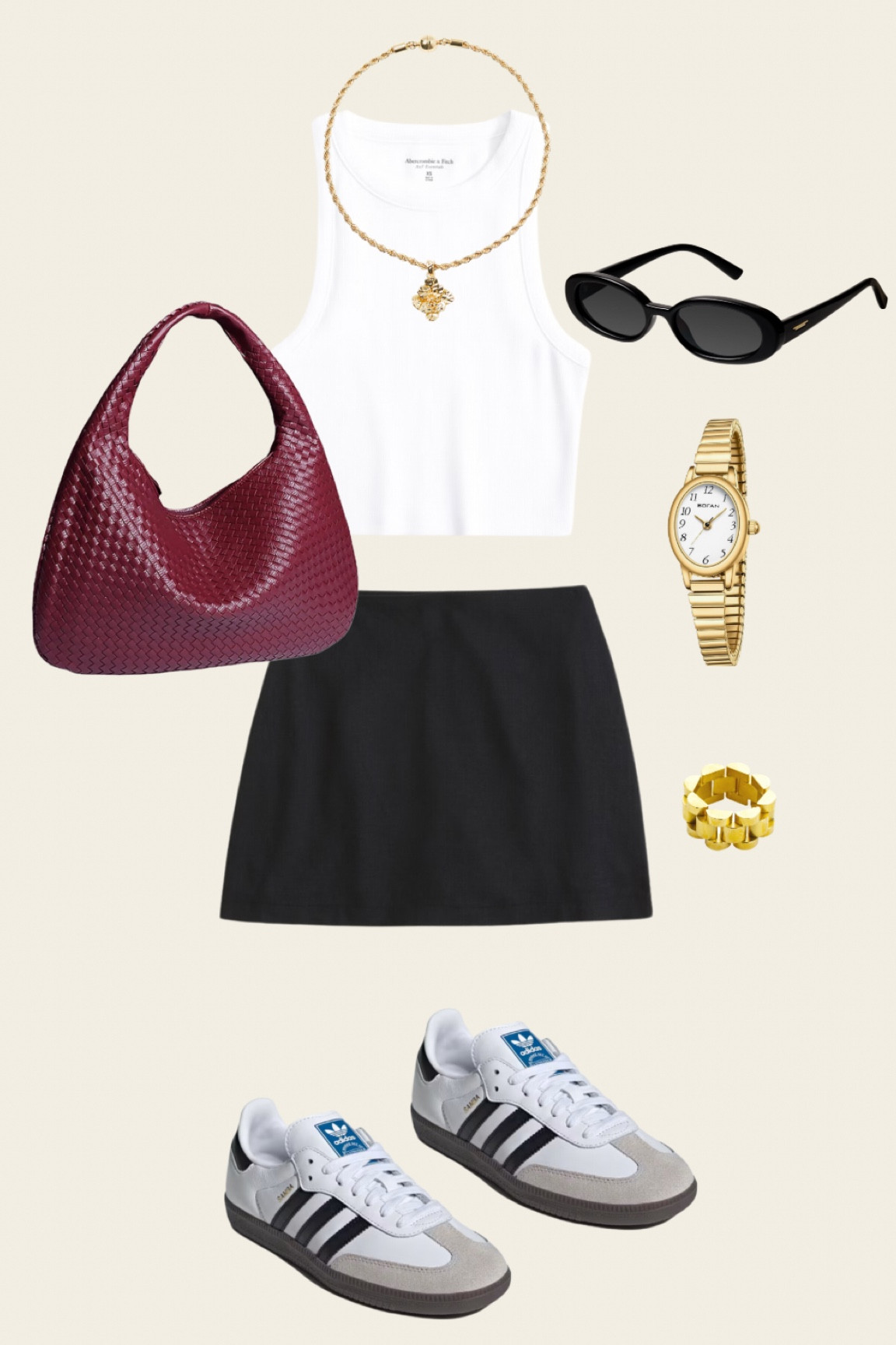 Casual Summer Outfit - Girls Night Out Outfit - Summer Outfit Inspo - Abercrombie Outfit - White Tank - Black Linen Skirt - Adidas Sambas 

#LTKFindsUnder50 #LTKSaleAlert #LTKSeasonal