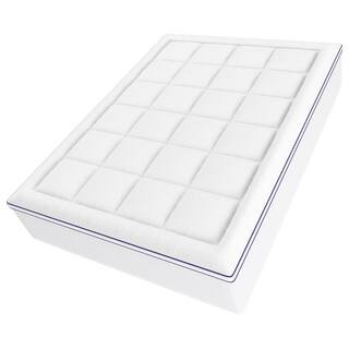 Mattress Topper Queen Size 1 in. Fiber Fill Pad Supportive Cooling w/ Detachable Bedside Pocket for Holding Small Items | The Home Depot