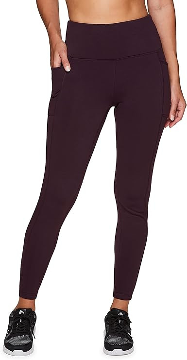 Avalanche Women's Basic Full Length High Waist Fleece Lined Legging with Pockets | Amazon (US)