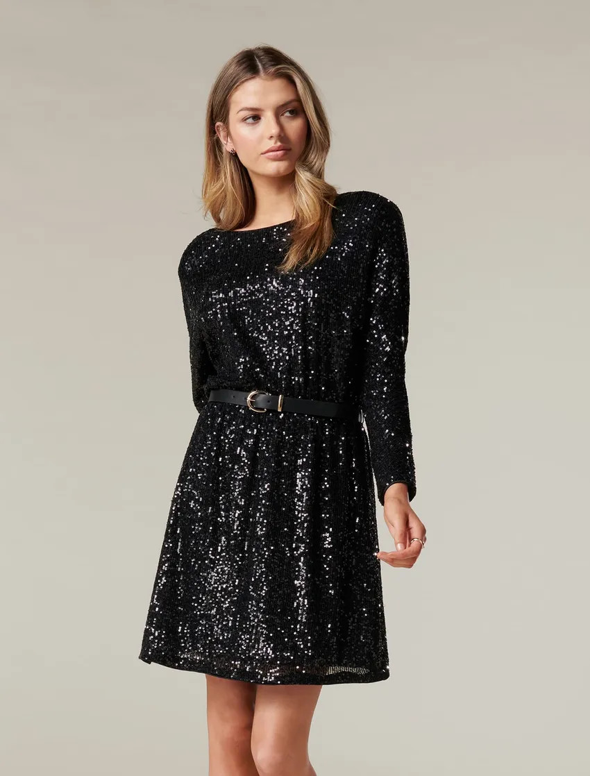 Sia Petite Sequin Batwing Mini Dress | Ever New (CA)