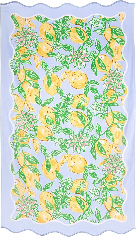Lilly Pulitzer Oversized Pool/Beach Towel, 40 x 72, Large Cotton Towel with Scalloped Edges for A... | Amazon (US)