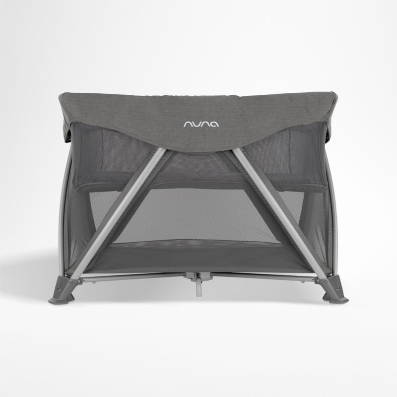 Nuna SENA aire Granite Grey Playard, Travel Crib and Changing Table + Reviews | Crate & Kids | Crate & Barrel