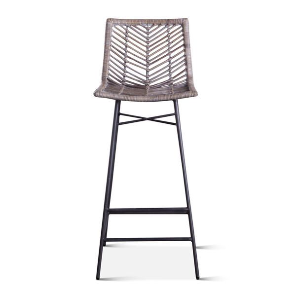 Bali Gray Whitewash Bar Chair, Set of 2 | Bellacor